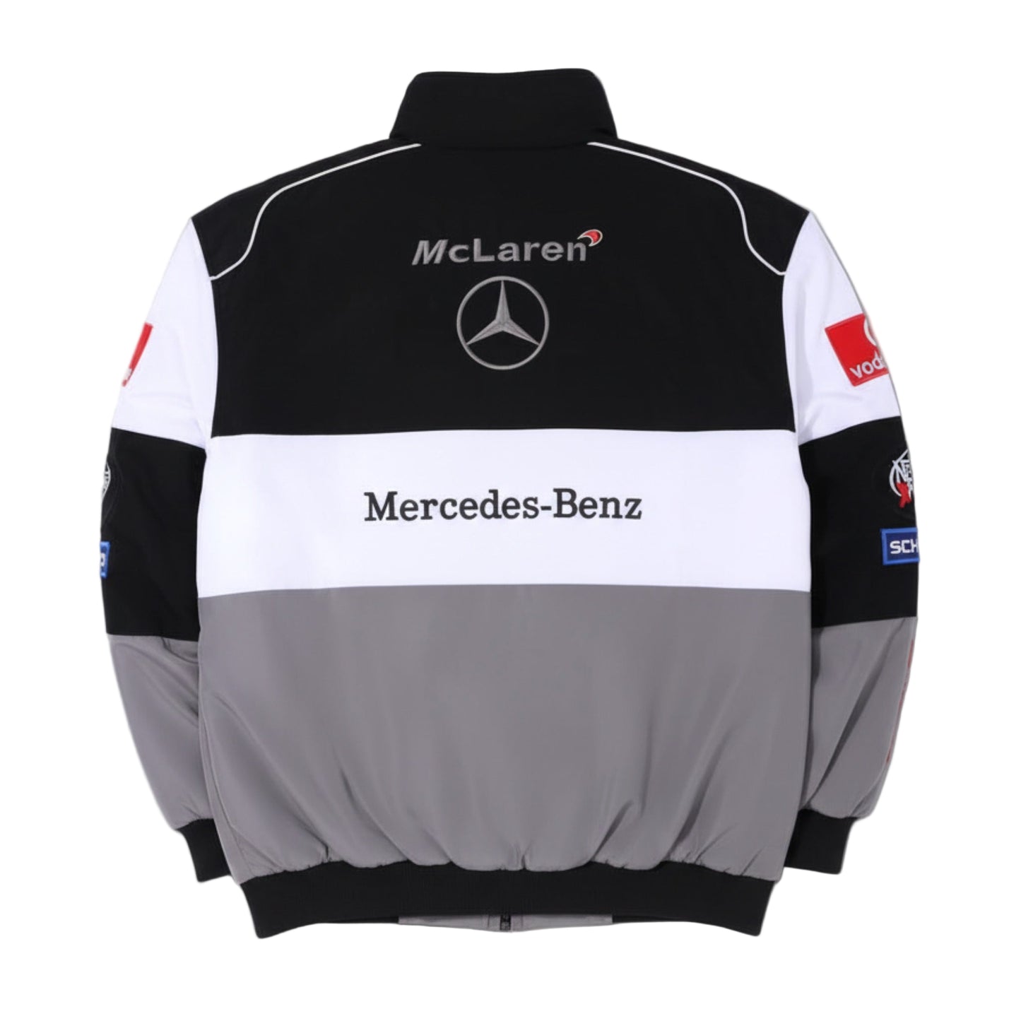 F1 VINTAGE MERCEDS BENZ JACKET GREY BLACK