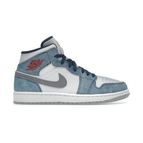 Jordan 1 Mid French Blue Fire Red