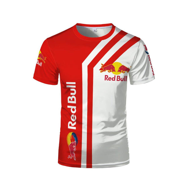 Red bull red white shirt