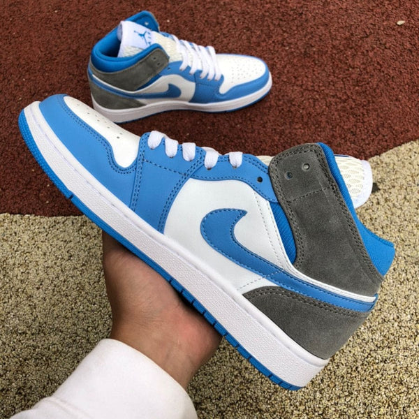 Jordan 1 Mid University Blue Grey