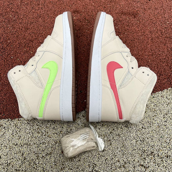 Jordan 1 Mid Utility Fleece Pearl White