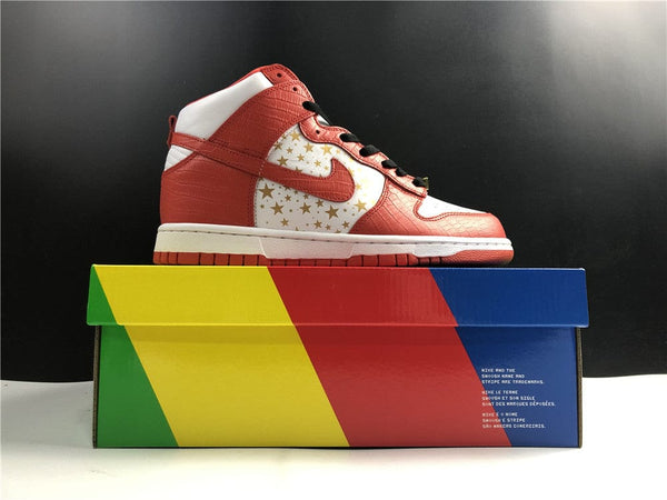 NIKE DUNK HIGH PRO SB SUPREME RED STARS