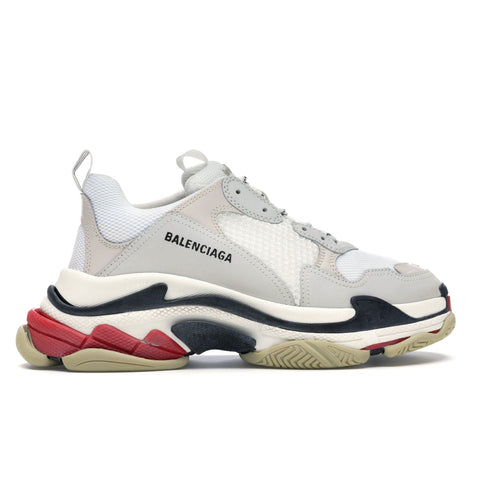 BALENCIAGA TRIPLE S WHITE BLACK RED