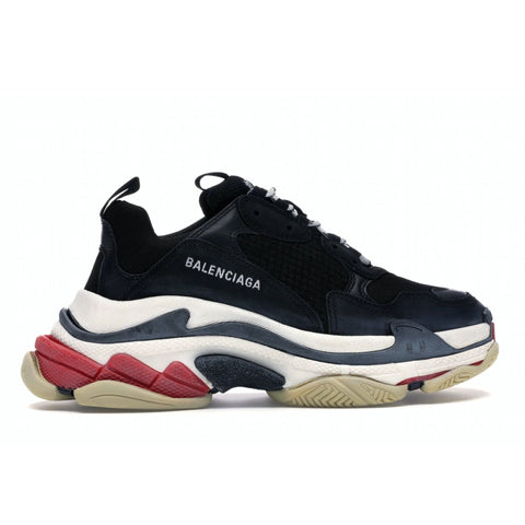 BALENCIAGA TRIPLE S BLACK WHITE RED