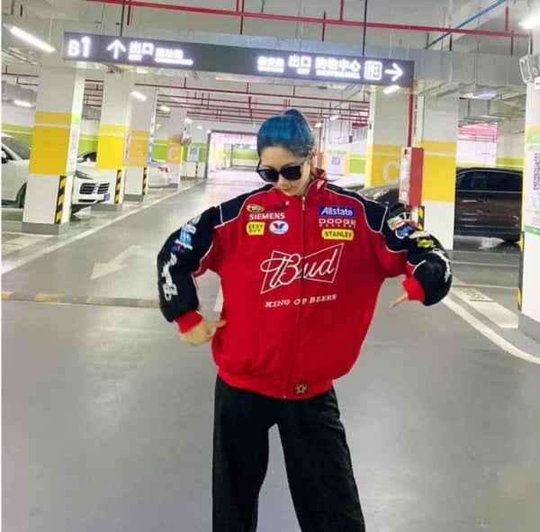 F1 VINTAGE BUDWEISER JACKET RED