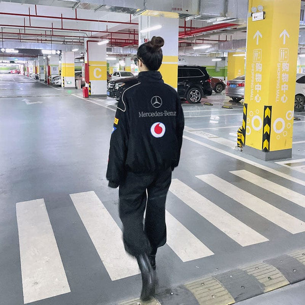 F1 VINTAGE MERCEDS BENZ JACKET BLACK