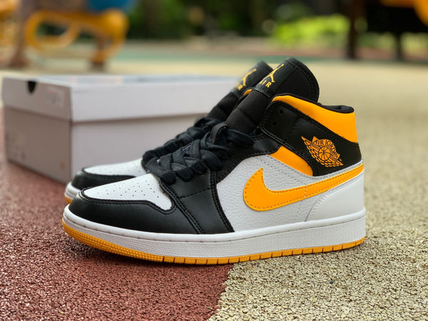 AJ1 MID LASER ORANGE BLACK