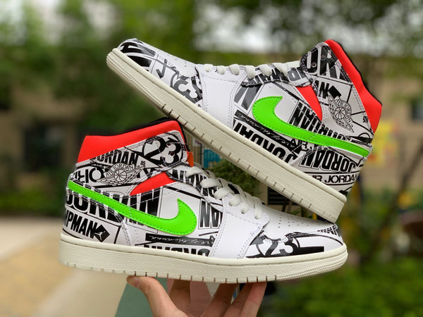 AJ1 MID ALL OVER LOGOS