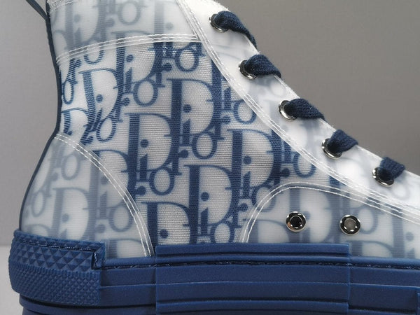 DIOR B23 HIGH TOP BLUE OBLIQUE