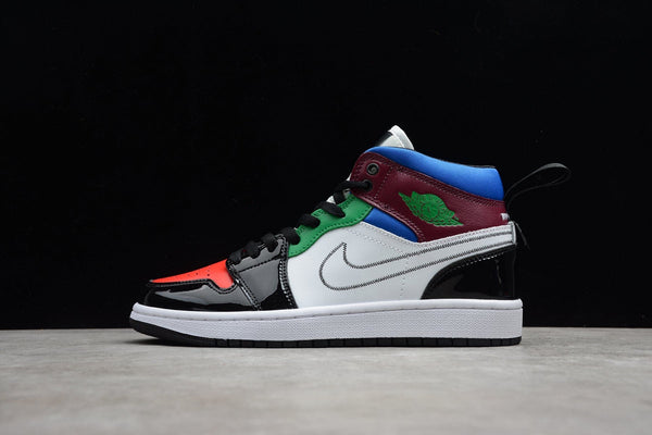 AJ1 MID SE BLACK WHITE MULTI-COLOR