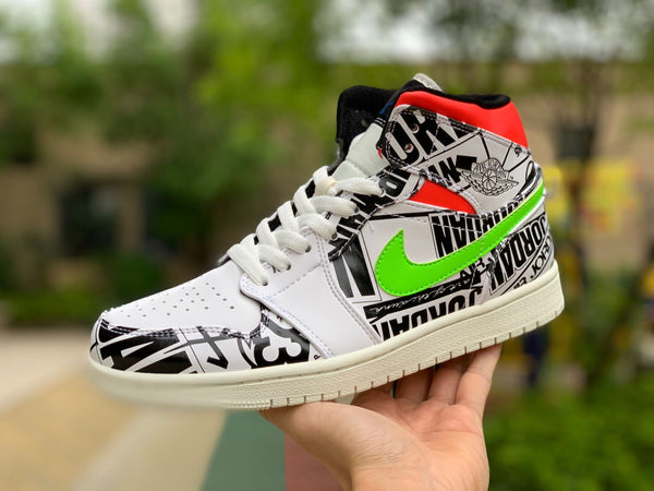 AJ1 MID ALL OVER LOGOS