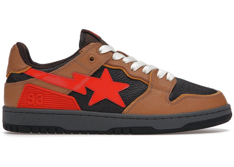 A Bathing Ape Bape SK8 Sta Brown Orange