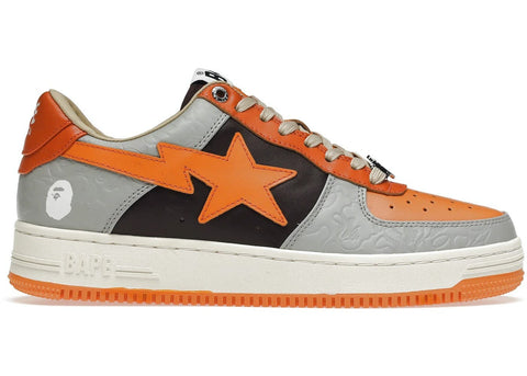 A Bathing Ape Bape Sta Low Grey Orange