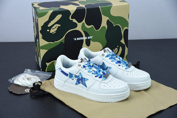 A Bathing Ape Bape Sta Low White ABC Camo Blue