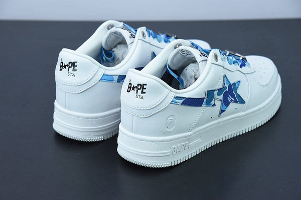 A Bathing Ape Bape Sta Low White ABC Camo Blue