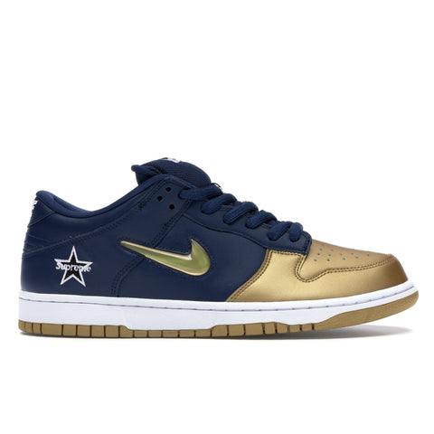 NIKE SB DUNK LOW SUPREME JEWEL SWOOSH GOLD