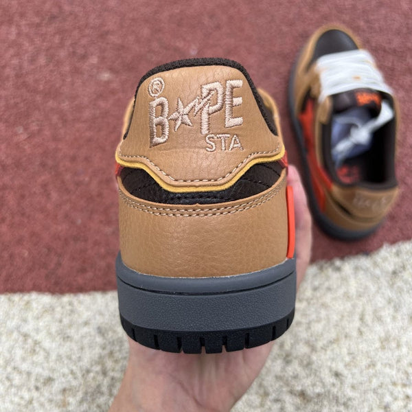 A Bathing Ape Bape SK8 Sta Brown Orange