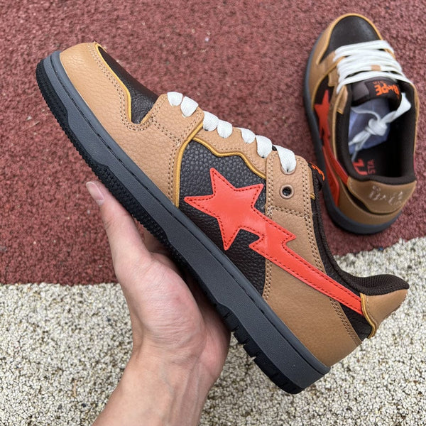 A Bathing Ape Bape SK8 Sta Brown Orange