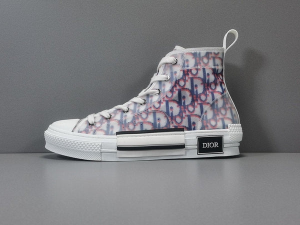 DIOR B23 HIGH TOP RED BLUE OBLIQUE