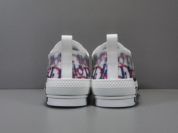 DIOR B23 LOW TOP RED BLUE OBLIQUE