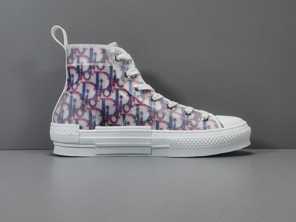 DIOR B23 HIGH TOP RED BLUE OBLIQUE