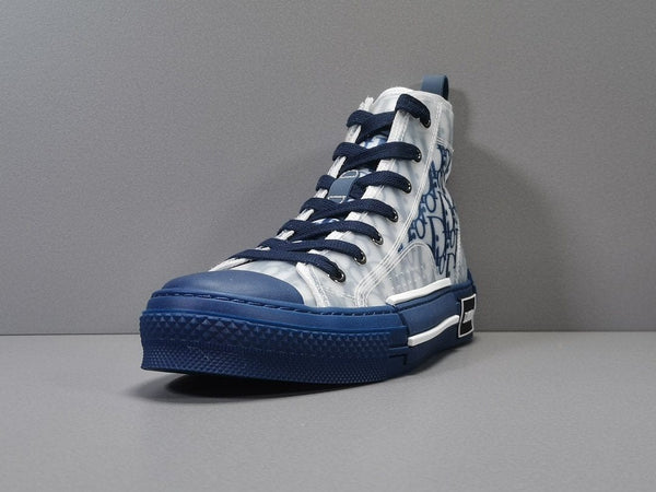 DIOR B23 HIGH TOP BLUE OBLIQUE