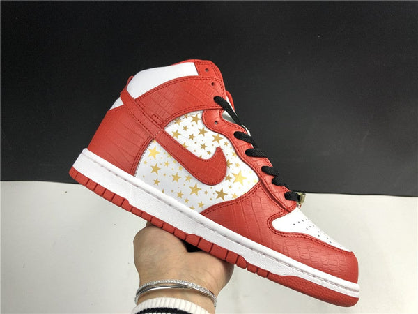 NIKE DUNK HIGH PRO SB SUPREME RED STARS